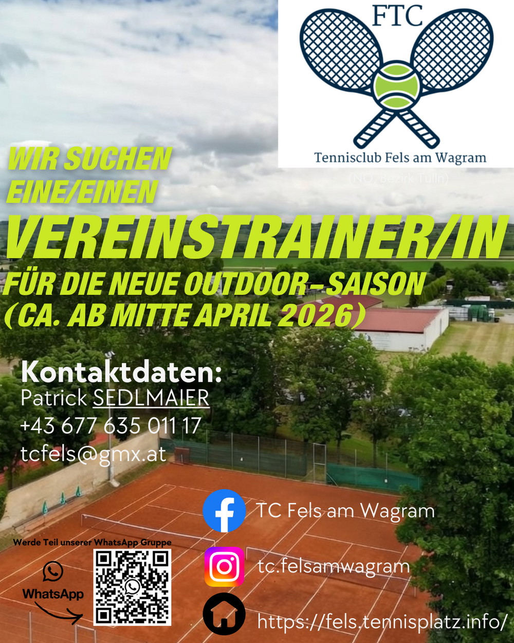 Wir suchen eine/n Vereinstrainer/in für die Outdoor-Saison 2026